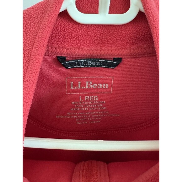 L.L. BEAN Men's 1/4 Zip Vintage Pull Over Fleece Red Size L - Picture 2 of 4